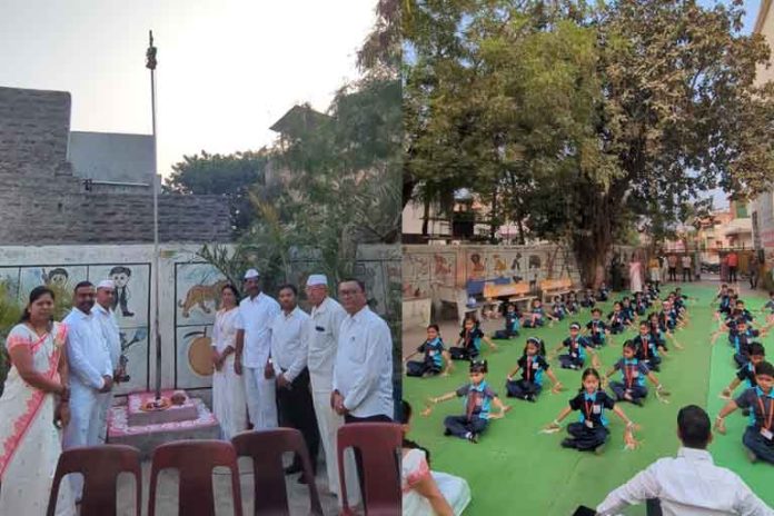 dyaneshwar-school ध्वजारोहण