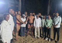 विठेवाडी येथील जिजामाता उद्यानात भव्य कुस्त्यांची दंगल; कसमादेमधील नामवंत कुस्तीगिरांचा सहभाग कुस्त्यांची दंगल