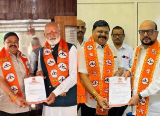 शिवसेना महाराष्ट्र शिव वाहतुक सेनेच्या जिल्हाप्रमुखपदी नंदूअप्पा पाटील यांची नियुक्ती शिवसेना