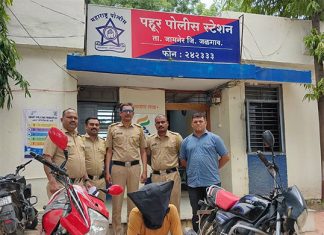पहूर पोलिसांची धडक कारवाई: दुचाकी चोराला बेड्या; ४० हजार रुपयांच्या दोन मोटारसायकली जप्त पहूर पोलिसांची