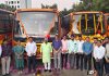 जळगावच्या ताफ्यात नव्या ‘राजमाता जिजाऊ’सात नव्या बसेस पालकमंत्र्यांच्या हस्ते लोकार्पण जळगाव