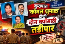 सांगलीत धडक कारवाई; कुख्यात ‘कोमल धुमाळ’ टोळी दोन वर्षांसाठी तडीपार कोमल धुमाळ