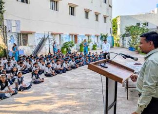 सेवा संकल्प अभियानांतर्गत ‘माझी यशोगाथा’; युवा उद्योजक सचिन घुगे यांचा विद्यार्थ्यांशी संवाद सेवा संकल्प